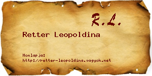 Retter Leopoldina névjegykártya